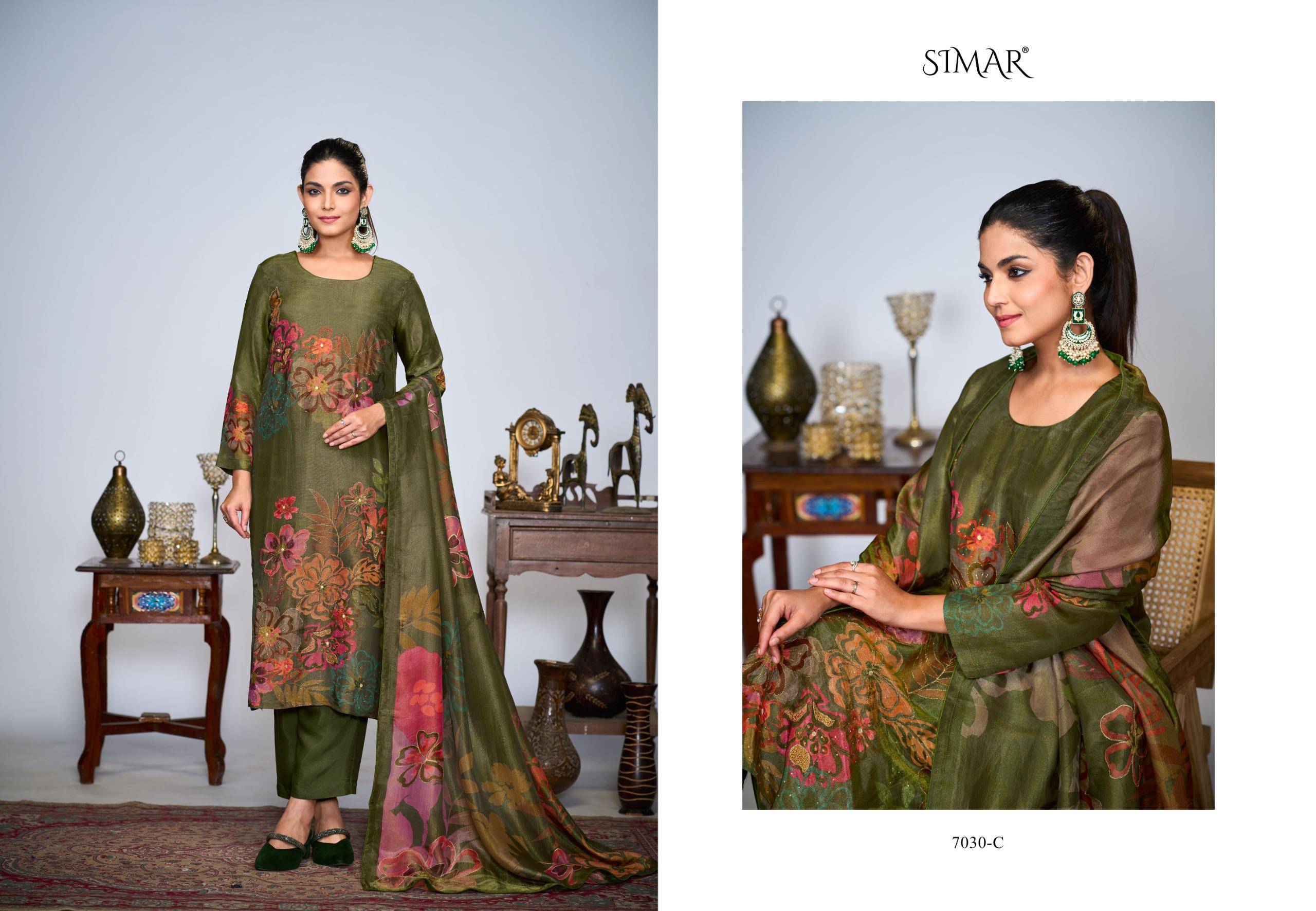 Liyana By Glossy 7030 Series Beautiful Colourful Burberry Dresses At Wholesale Price